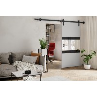 Bīdāmās durvis ar spoguli MIA - Loft, balts Bīdāmās durvis ar spoguli MIA - Loft, balts
